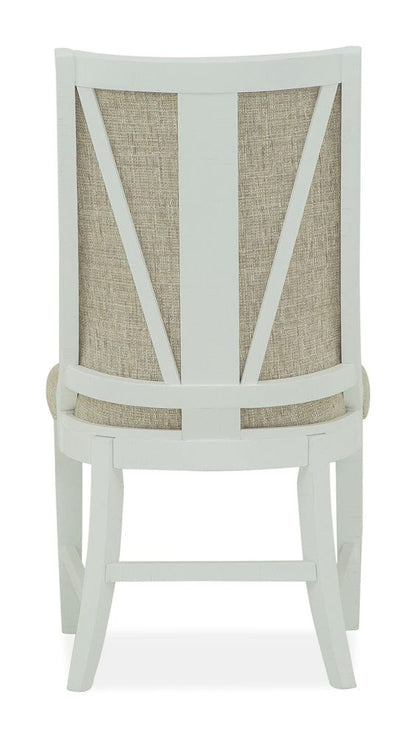 Henry & Mason  -  Seabrook Chalk White And Dovetail Grey Upholstered Host Chair (Set of 2)  - AFA00986 view 5