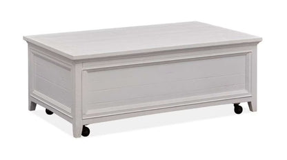 Henry & Mason - Seabrook Lift Top Storage Cocktail Table with Casters in Chalk White - AFA00696 view 5