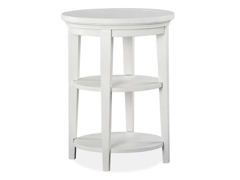Henry & Mason - Seabrook Round Accent End Table in Chalk White - AFA00714 view 1