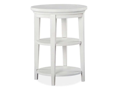 Henry & Mason - Seabrook Round Accent End Table in Chalk White - AFA00714 view 1