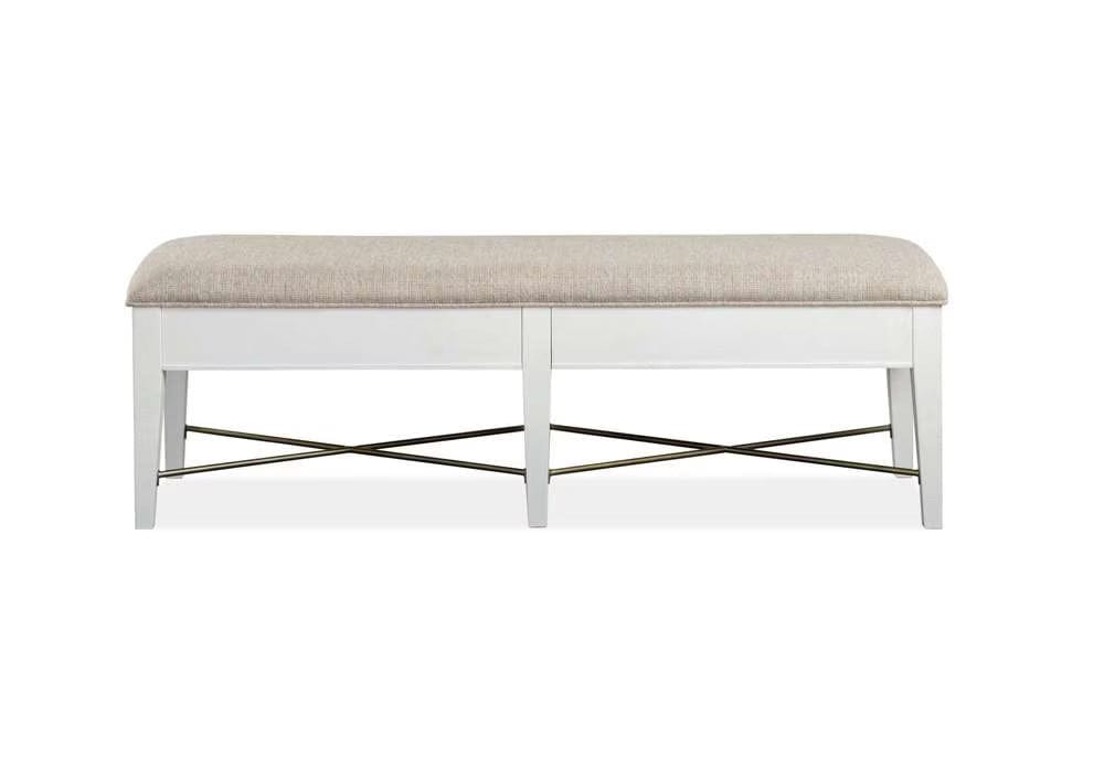 Henry & Mason - Seabrook Wood Bench w/Upholstered Seat KD - AFA00739 view 2