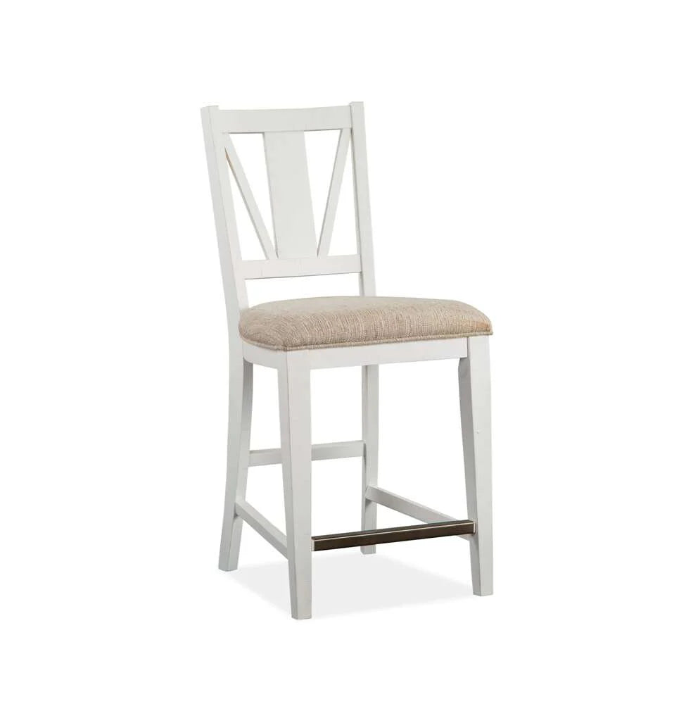 Henry & Mason - Seabrook Wood Counter Chair w/Upholstered Seat (Set of 2) KD - AFA00745 view 1