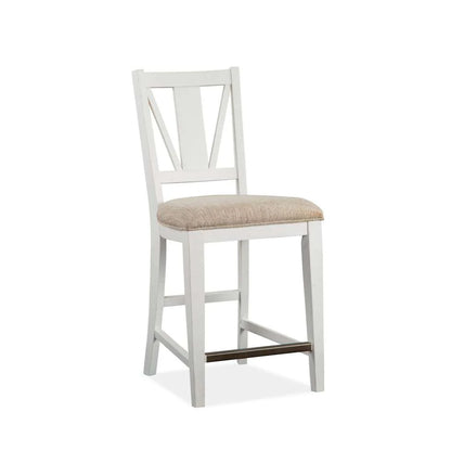 Henry & Mason - Seabrook Wood Counter Chair w/Upholstered Seat (Set of 2) KD - AFA00745 view 1