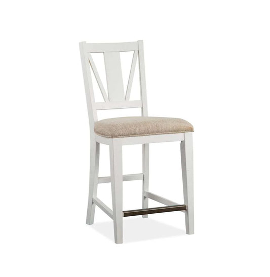 Henry & Mason - Seabrook Wood Counter Chair w/Upholstered Seat (Set of 2) KD - AFA00745 view 1