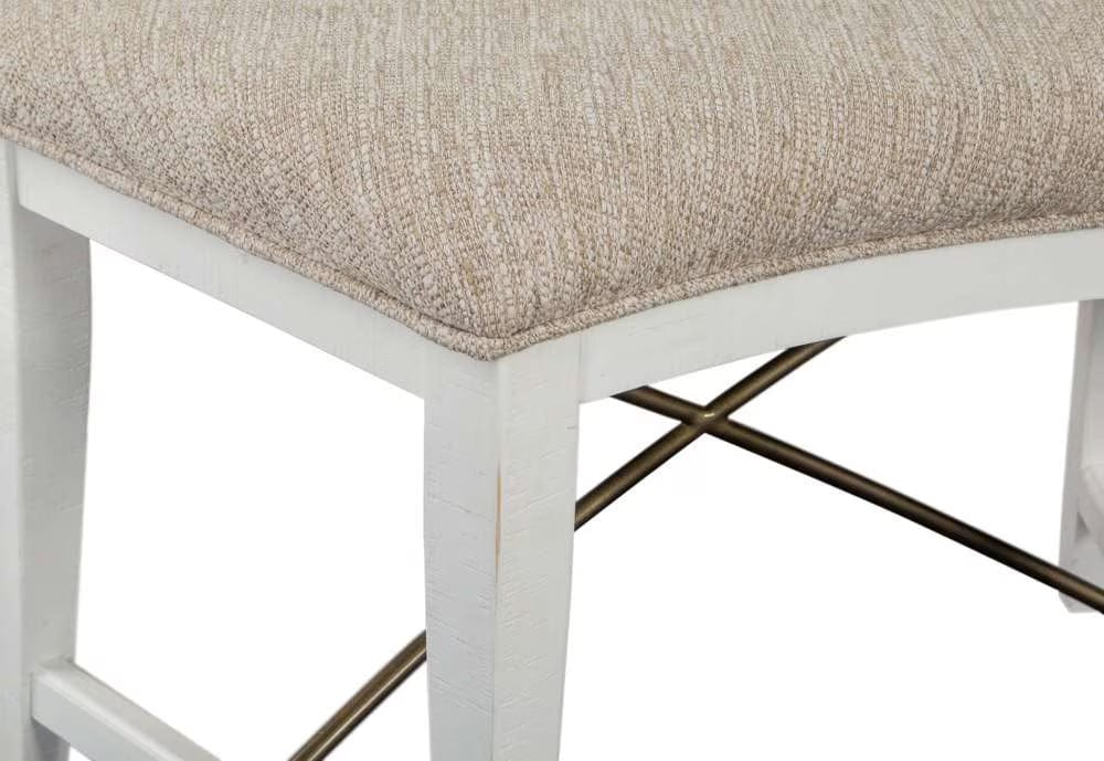 Henry & Mason - Seabrook Wood Curved Bench w/Upholstered Seat KD - AFA00748 view 2