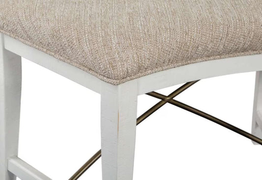 Henry & Mason - Seabrook Wood Curved Bench w/Upholstered Seat KD - AFA00748 view 2
