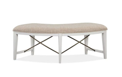 Henry & Mason - Seabrook Wood Curved Bench w/Upholstered Seat KD - AFA00748 view 3