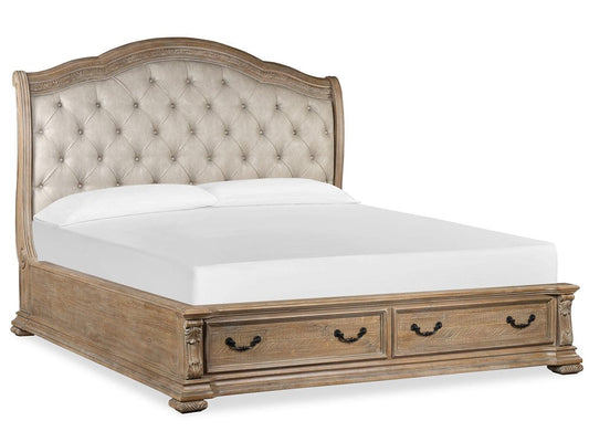 Henry & Mason  -  Selara Fawn California King Upholstered Sleigh Storage Bed  - AFA01110 view 1
