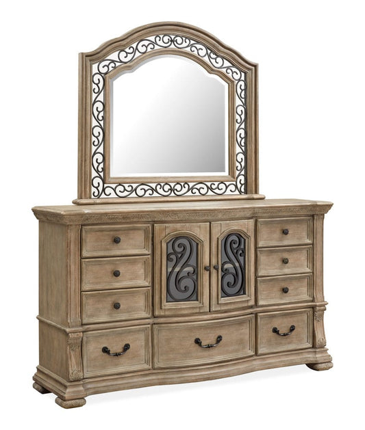 Henry & Mason  -  Selara Fawn Drawer Dresser With Shaped Mirror  - AFA01113 view 1
