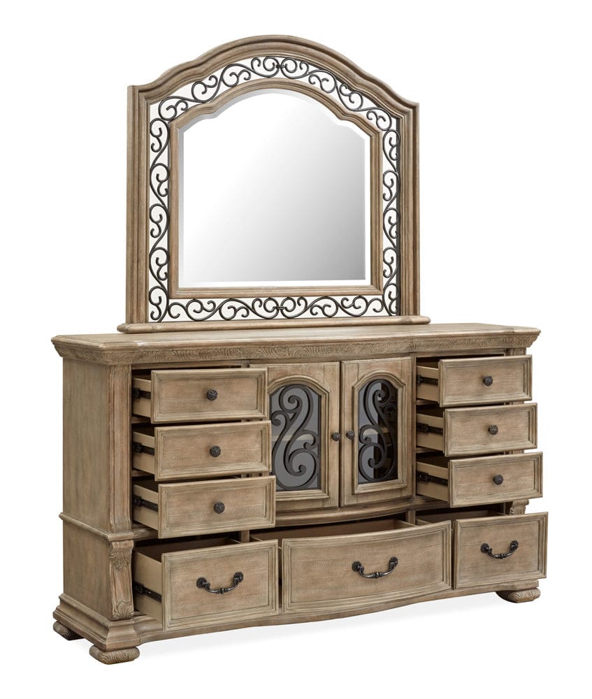 Henry & Mason  -  Selara Fawn Drawer Dresser With Shaped Mirror  - AFA01113 view 6