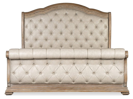 Henry & Mason  -  Selara Fawn King Upholstered Sleigh Bed  - AFA01116 view 2