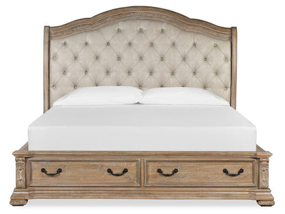 Henry & Mason  -  Selara Fawn King Upholstered Sleigh Storage Bed  - AFA01117 view 3