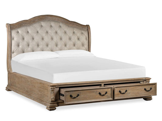Henry & Mason  -  Selara Fawn Queen Upholstered Sleigh Storage Bed  - AFA01120 view 2