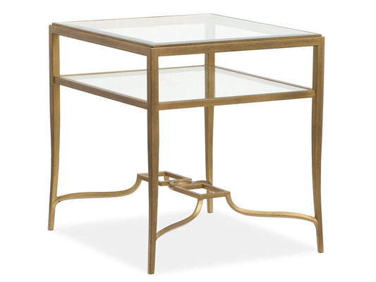 Henry & Mason  -  Seraphin Burnished Brass Rectangular End Table  - AFA01100 view 1