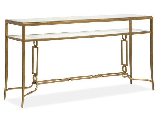 Henry & Mason  -  Seraphin Burnished Brass Rectangular Sofa Table  - AFA01101 view 1