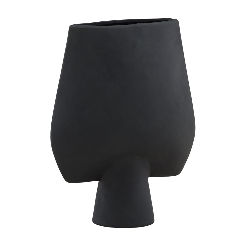 Henry & Mason - Seratti Black Terracotta Vase - DV7417 veiw 1