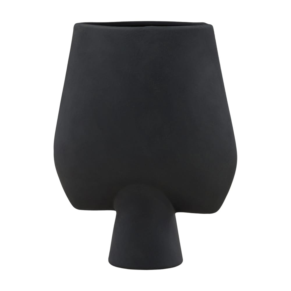 Henry & Mason - Seratti Black Terracotta Vase - DV7417 veiw 2