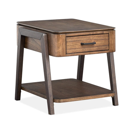 Henry & Mason  -  Serenea Milk Chocolate And Dark Chocolate Rectangular End Table  - AFA00957 view 1
