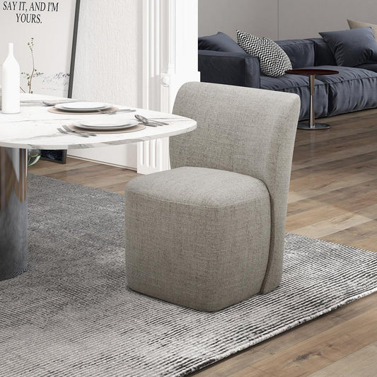 Henry & Mason - Signature Dining Accent Dining Chair with Casters in Ivory, Sapphire, Truffle, & Wicker Fabric - AFA03515 view 1
