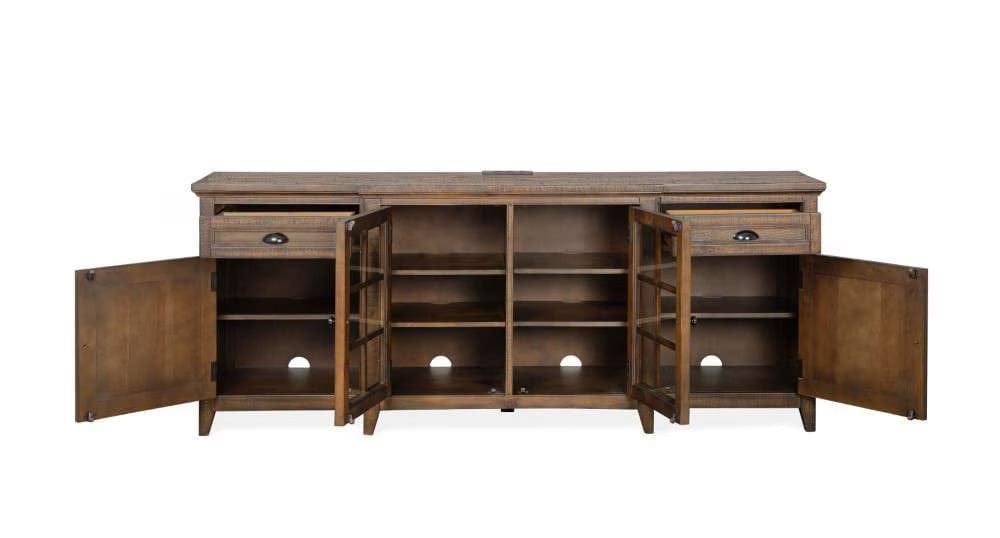 Henry & Mason - Silver Dune 80" Entertainment Console in Toasted Nutmeg - AFA00683 view 4
