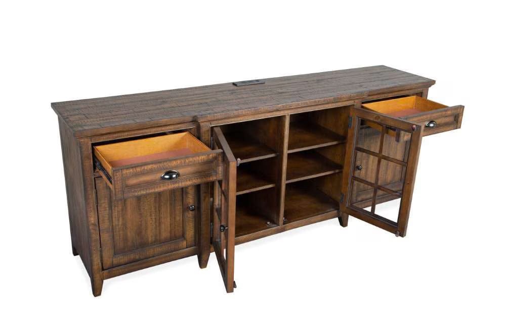 Henry & Mason - Silver Dune 80" Entertainment Console in Toasted Nutmeg - AFA00683 view 5