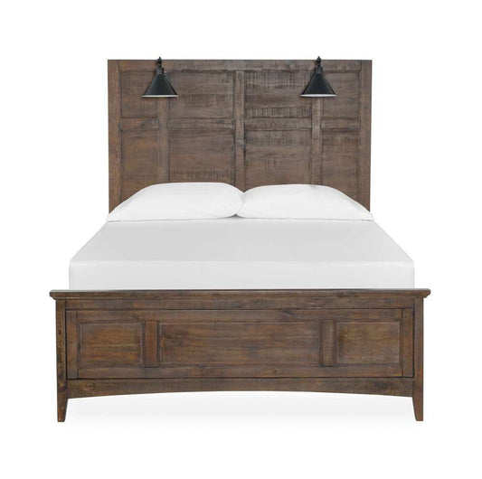 Henry & Mason - Silver Dune Complete California King Lamp Panel Bed with Regular Rails - AFA00039 view 1