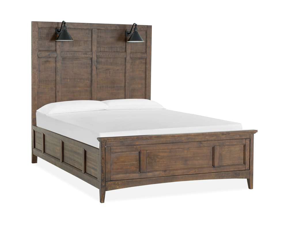 Henry & Mason - Silver Dune Complete California King Lamp Panel Bed with Regular Rails - AFA00039 view 2