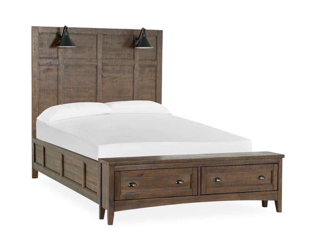 Henry & Mason - Silver Dune Complete Queen Lamp Panel Storage Bed - AFA00046 view 2