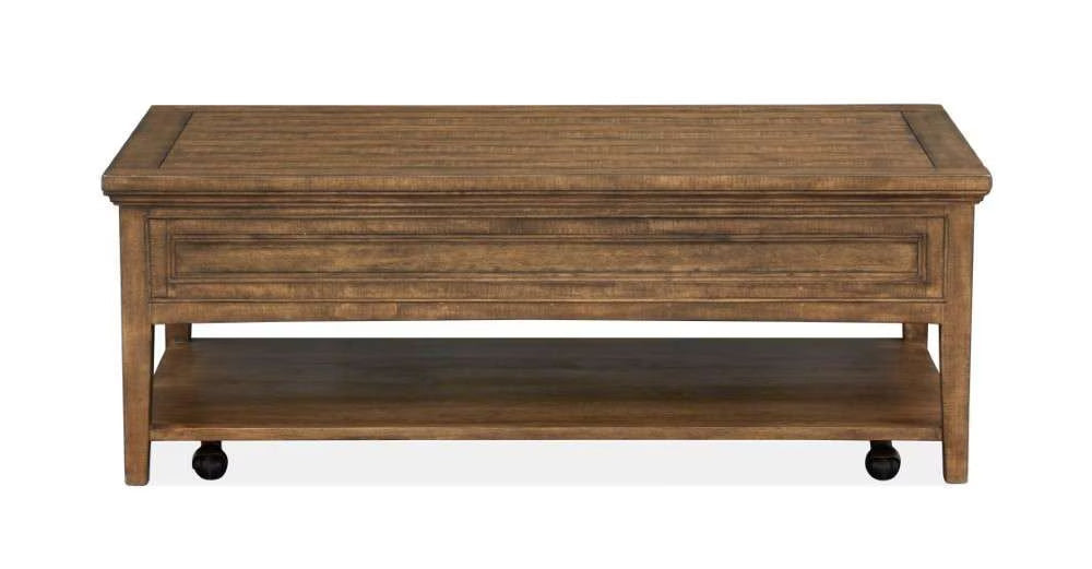 Henry & Mason - Silver Dune Rectangular Cocktail Table with Casters in Toasted Nutmeg - AFA00701 view 3