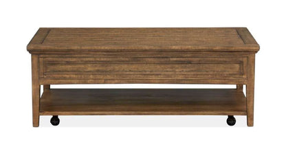 Henry & Mason - Silver Dune Rectangular Cocktail Table with Casters in Toasted Nutmeg - AFA00701 view 3