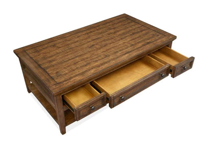 Henry & Mason - Silver Dune Rectangular Cocktail Table with Casters in Toasted Nutmeg - AFA00701 view 4