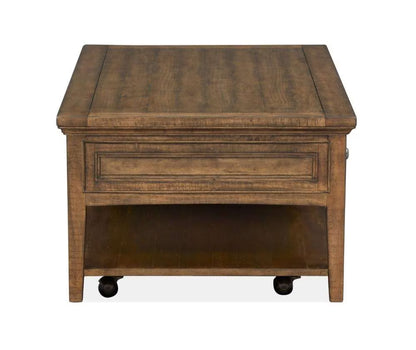 Henry & Mason - Silver Dune Rectangular Cocktail Table with Casters in Toasted Nutmeg - AFA00701 view 7