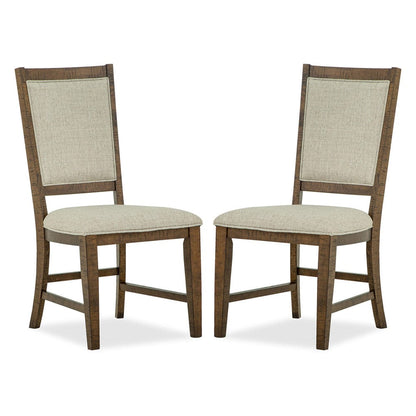 Henry & Mason  -  Silver Dune Toasted Nutmeg Step Upholstered Side Chair (Set of 2)  - AFA00777 view 1