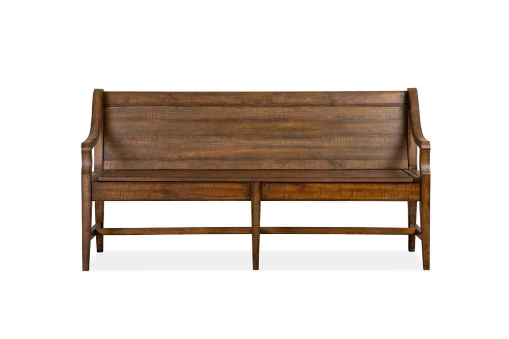 Henry & Mason - Silver Dune Wood Bench w/Back KD - AFA00735 view 1