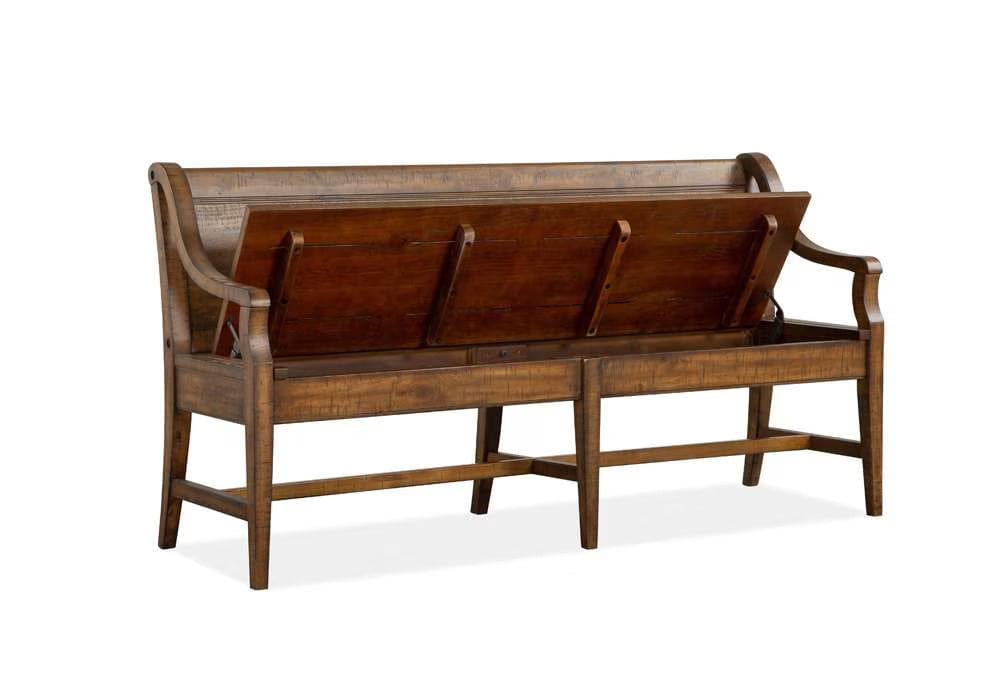 Henry & Mason - Silver Dune Wood Bench w/Back KD - AFA00735 view 2