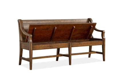 Henry & Mason - Silver Dune Wood Bench w/Back KD - AFA00735 view 2