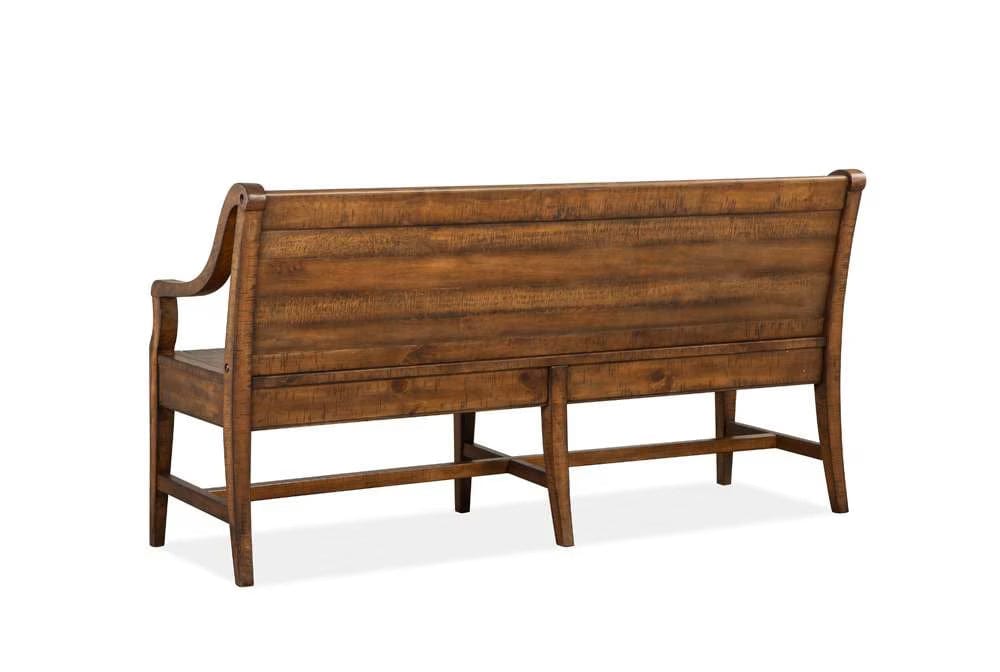 Henry & Mason - Silver Dune Wood Bench w/Back KD - AFA00735 view 3