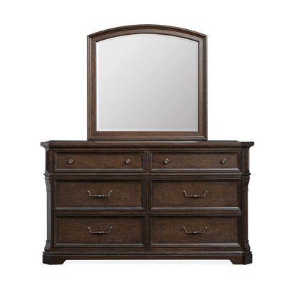 Henry & Mason  -  Silverbrook Tobacco Double Drawer Dresser With Landscape Mirror  - AFA00972 view 2