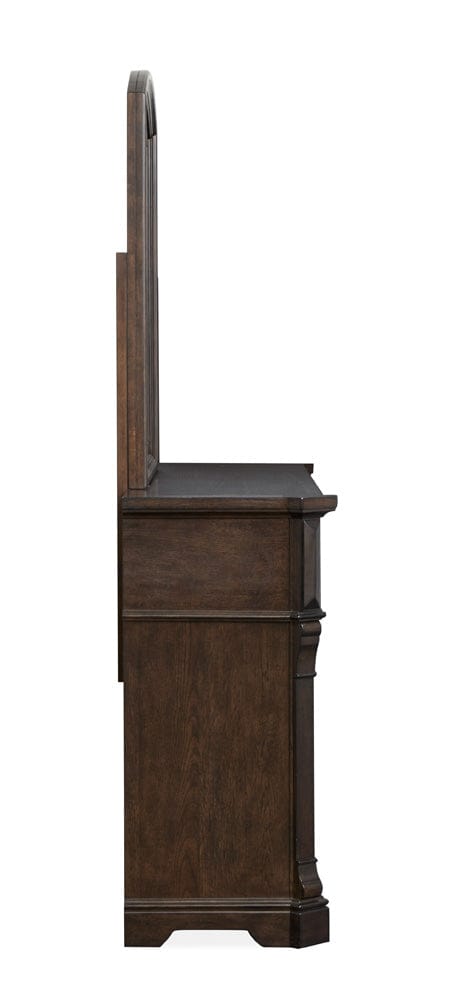 Henry & Mason  -  Silverbrook Tobacco Double Drawer Dresser With Landscape Mirror  - AFA00972 view 3