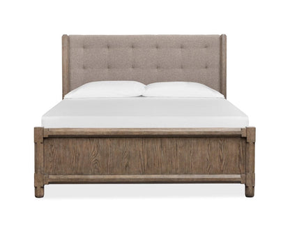 Henry & Mason  -  Sinclair Ridge Smokey Taupe Queen Upholstered Panel Bed  - AFA00901 view 2