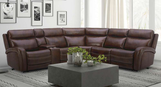 Henry & Mason - Sloane 6 Piece Sectional in Cognac Leather - AFA03401 view 1