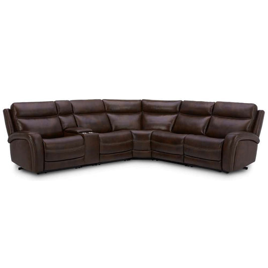 Henry & Mason - Sloane 6 Piece Sectional in Cognac Leather - AFA03401 view 2