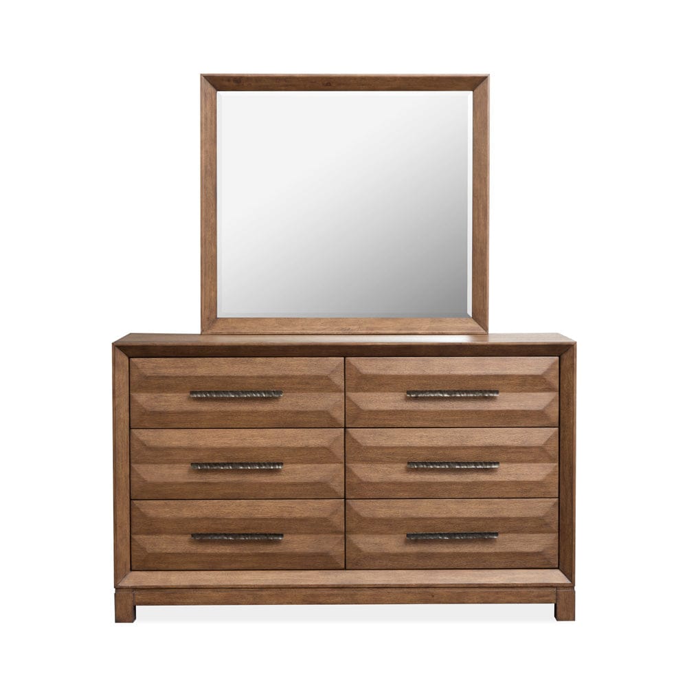 Henry & Mason  -  Solaryn Bourbon Brown Double Drawer Dresser With Landscape Mirror  - AFA00849 view 2