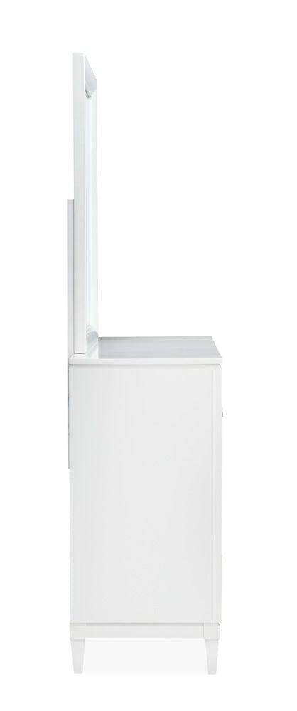 Henry & Mason  -  Springmere Whisper White Double Drawer Dresser With Landscape Mirror  - AFA01281 view 3