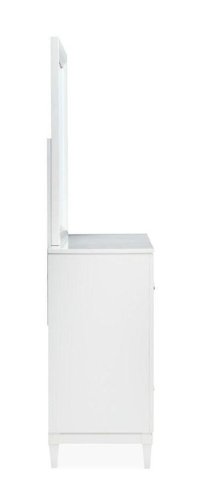 Henry & Mason  -  Springmere Whisper White Double Drawer Dresser With Landscape Mirror  - AFA01281 view 3