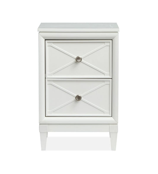 Henry & Mason  -  Springmere Whisper White Drawer Nightstand  - AFA01283 view 2