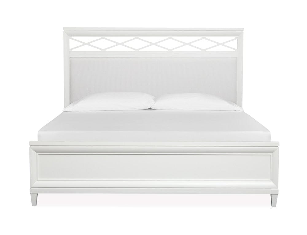 Henry & Mason  -  Springmere Whisper White King Upholstered Panel Bed  - AFA01284 view 2