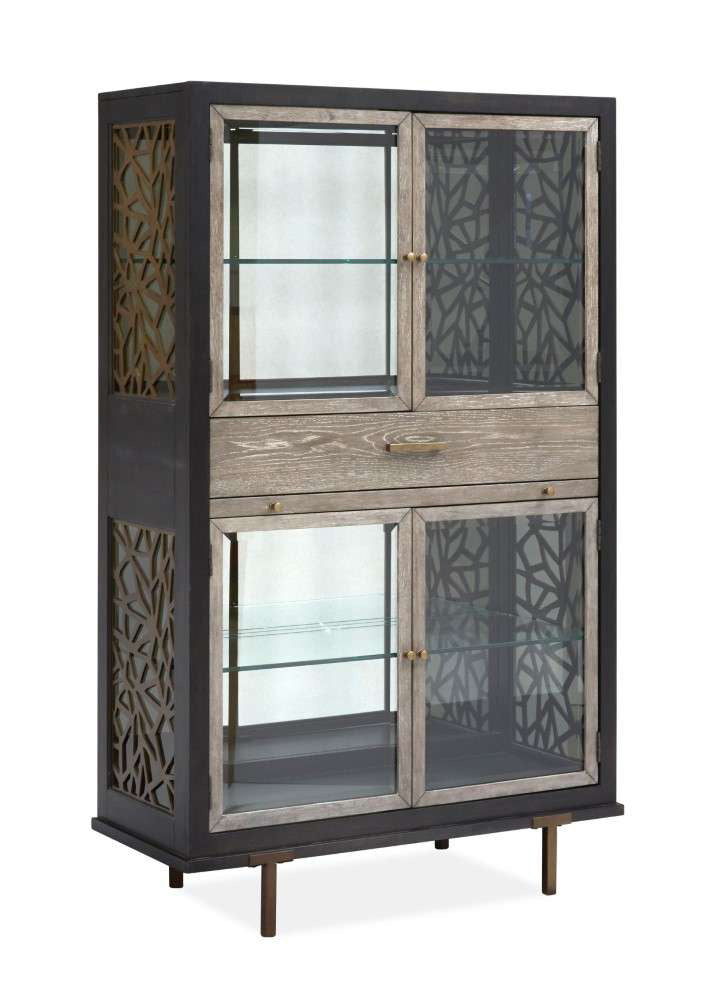 Henry & Mason - Stellan Display Cabinet in Nocturn Black & Coventry Grey - AFA00532 view 1