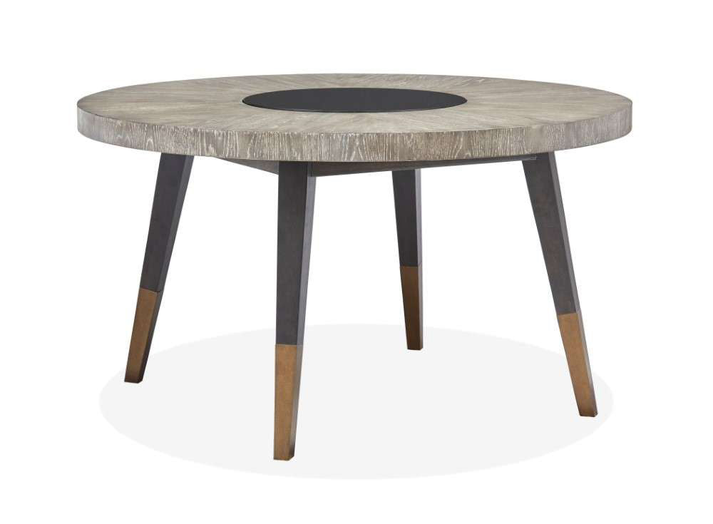 Henry & Mason - Stellan Round Dining Table in Nocturn Black & Coventry Grey - AFA00535 view 1
