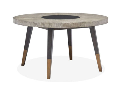 Henry & Mason - Stellan Round Dining Table in Nocturn Black & Coventry Grey - AFA00535 view 1